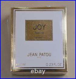 Vtg 80s JOY by JEAN PATOU splash PURE PARFUM 7 ml. 23 oz FLACONNETTE bottle