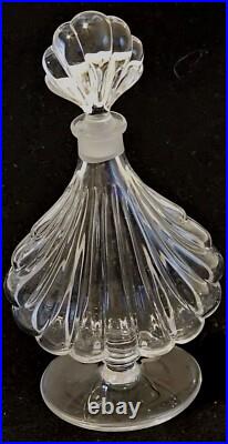 Vtg Baccarat Crystal Primevere Collection Pedestal Perfume Bottle withStopper New