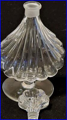 Vtg Baccarat Crystal Primevere Collection Pedestal Perfume Bottle withStopper New