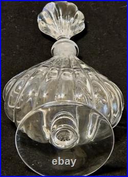 Vtg Baccarat Crystal Primevere Collection Pedestal Perfume Bottle withStopper New