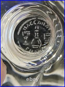 Vtg Baccarat Crystal Primevere Collection Pedestal Perfume Bottle withStopper New