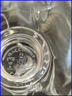 Vtg Baccarat Crystal Primevere Collection Pedestal Perfume Bottle withStopper New