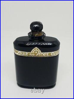 Vtg Caron La Nuit de Noel Perfume Black Baccarat Bottle Art Deco Tassle Box