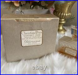 Vtg Christian Dior Coffret Duo Perfume Bottles 1950s DE Toilette Diorama 6304