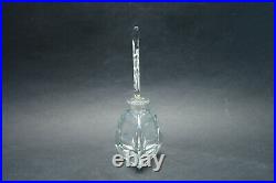 Vtg Czech Art Deco Crystal Glass Perfume Bottle with Nude Intaglio Dauber Marked