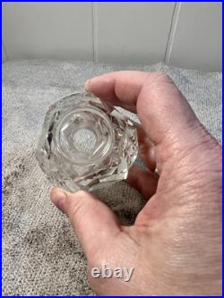 Vtg Czech Cut Crystal Perfume Bottle Purple Amethyst Glass Stopper Rare Pre-WW2 Vtg Czech Cut Crystal Perfume Bottle Purple Amethyst Glass Stopper Rare Pre-WW2