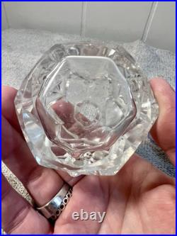 Vtg Czech Cut Crystal Perfume Bottle Purple Amethyst Glass Stopper Rare Pre-WW2 Vtg Czech Cut Crystal Perfume Bottle Purple Amethyst Glass Stopper Rare Pre-WW2