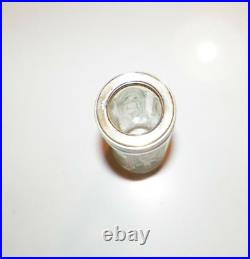 Vtg Devilbiss Etched Amber Glass Perfume Bottle 7 1/4