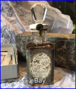 Vtg Djer Kiss Kerkoff Perfume Bottle In Box Antique France Full