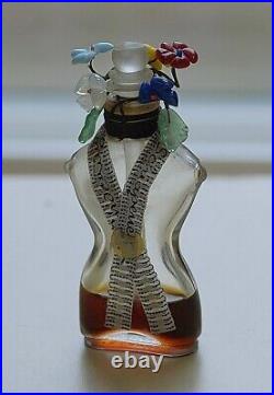 Vtg ELSA SCHIAPARELLI SHOCKING splash TORSO BOTTLE withflowers Rare SEALED READ