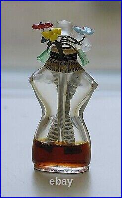 Vtg ELSA SCHIAPARELLI SHOCKING splash TORSO BOTTLE withflowers Rare SEALED READ