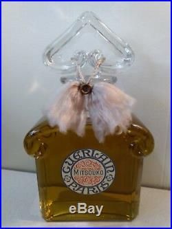 Vtg Giant Fatice Guerlain Mitsouko Baccarat Crystal Perfume Bottle Paris France