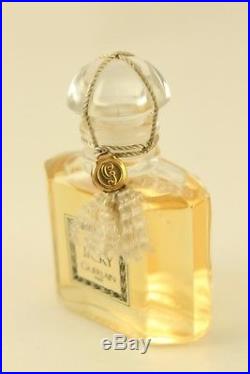 Vtg Guerlain Perfume Jicky Fragrance Baccarat Style Quadrilobe Bottle 30ml 1oz
