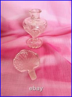 Vtg Imperial Glass Zipper Heart Perfume Bottle W Crystal Dauber 9 3/4 Colossal