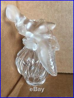 Vtg. Lalique Nina Ricci Double Doves Perfume Bottle L Air de Temps Paris France