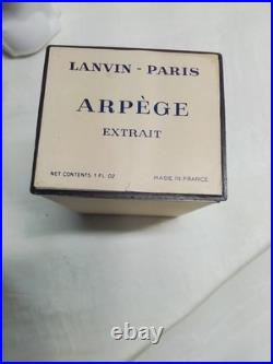 Vtg. Lanvin Arpege Extrait 1 Fl Oz. Made In France Original Box