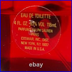 Vtg Lauren Ralph Lauren Original Perfume Eau de Toilette Bottle 4 fl oz Cosmair Vtg Lauren Ralph Lauren Original Perfume Eau de Toilette Bottle 4 fl oz Cosmair