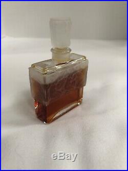 Vtg MOLINARD DE MOLINARD Pure Perfume Nude Woman Frosted Flacon Lalique Bottle