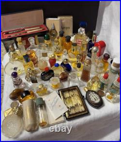 Vtg Mixed Lot 50+ Mini Miniature Glass Perfume Bottles Apropos Shalimar Tabu Vtg Mixed Lot 50+ Mini Miniature Glass Perfume Bottles Apropos Shalimar Tabu