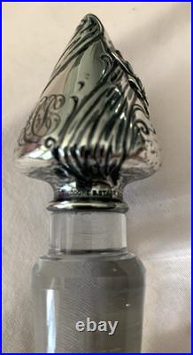 Vtg Perfume Bottle with Sterling from Theodore B Starr NY 1900-24 Lotus Pattern
