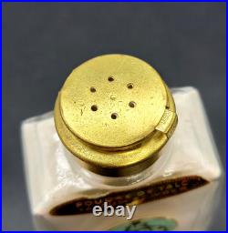 Vtg Roger Gallet Paris Pefume LE JADE Talcum Powder RARE Large Glass Bottle