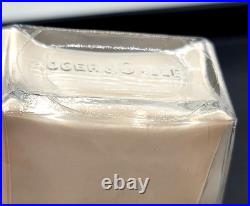 Vtg Roger Gallet Paris Pefume LE JADE Talcum Powder RARE Large Glass Bottle