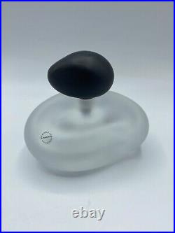 Vtg Salviati Venezia-Murano Italian Art Glass Perfume Bottle Frosted Clear Glass