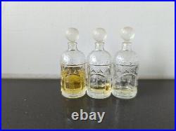 Vtg Set of GUERLAIN Paris Imperial Bee Glass Perfume Bottles No Label