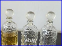 Vtg Set of GUERLAIN Paris Imperial Bee Glass Perfume Bottles No Label