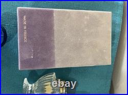 Vtg Shalimar Guerlain EMPTY Perfume Bottle Paris logo tag hang Boxes Talc France