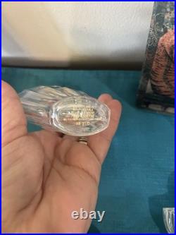 Vtg Shalimar Guerlain EMPTY Perfume Bottle Paris logo tag hang Boxes Talc France