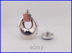Vtg Taxco Mexico 925 Silver Perfume Bottle Blue Stone Stopper 66g Signed Vtg Taxco Mexico 925 Silver Perfume Bottle Blue Stone Stopper 66g Signed