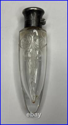 Vtg Tiffany & Co Sterling Silver & Glass Laydown Scent/fragrance/perfume Bottle Vtg Tiffany & Co Sterling Silver & Glass Laydown Scent/fragrance/perfume Bottle