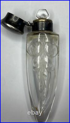 Vtg Tiffany & Co Sterling Silver & Glass Laydown Scent/fragrance/perfume Bottle Vtg Tiffany & Co Sterling Silver & Glass Laydown Scent/fragrance/perfume Bottle