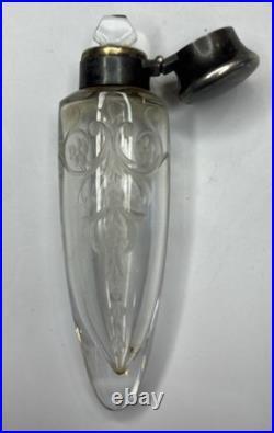 Vtg Tiffany & Co Sterling Silver & Glass Laydown Scent/fragrance/perfume Bottle Vtg Tiffany & Co Sterling Silver & Glass Laydown Scent/fragrance/perfume Bottle