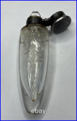 Vtg Tiffany & Co Sterling Silver & Glass Laydown Scent/fragrance/perfume Bottle Vtg Tiffany & Co Sterling Silver & Glass Laydown Scent/fragrance/perfume Bottle
