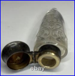 Vtg Tiffany & Co Sterling Silver & Glass Laydown Scent/fragrance/perfume Bottle Vtg Tiffany & Co Sterling Silver & Glass Laydown Scent/fragrance/perfume Bottle