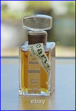 Vtg VERT ET BLANC by CARVEN splash PURE PARFUM 30ml1 oz OLD LARGE SEALED bottle