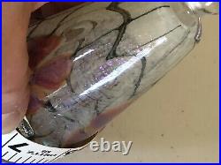 Vtg Vandermark Pink Purple Flowers Signed Perfume Bottle 1018g 6,3