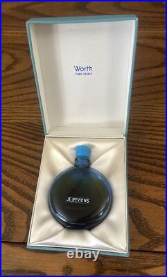 Vtg WORTH Je Reviens Parfum Paris 1 Fl. Oz. LALIQUE bottle (1/5 full) w box Vtg WORTH Je Reviens Parfum Paris 1 Fl. Oz. LALIQUE bottle (1/5 full) w box