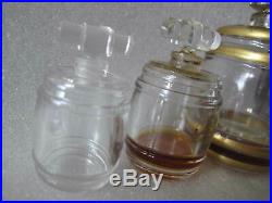 WITH PLEASURE Perfume by CARON 4 oz. BACCARAT 3 Bottles flacons VINTAGE 1949