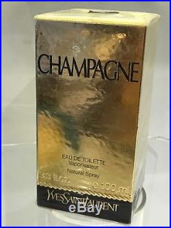 YSL Champagne Yvresse Perfume Edt 100 ml Large new sealed vintage spray bottle